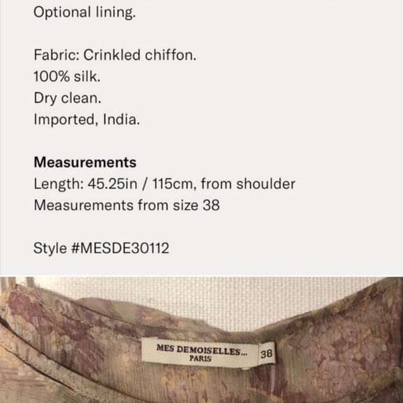 Mes Demoiselles Paris Crinkled Chiffon Dress - Picture 4 of 7